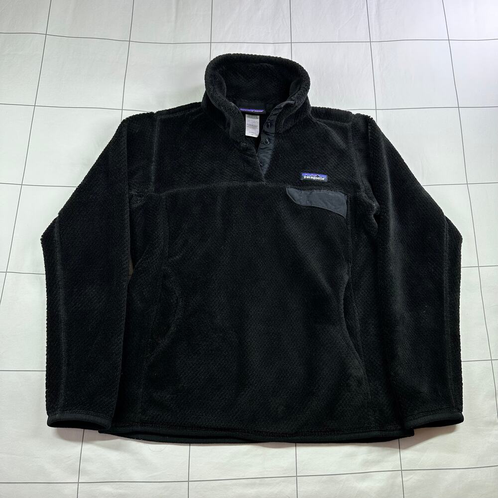 Patagonia Sweater Womens XS Black Re-Tool Snap-T Fleece Pullover Outdoor Camp